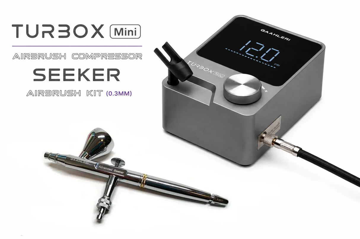 Gaahleri TurboX Mini Air Compressor with Seeker 0.3 Airbrush Combo