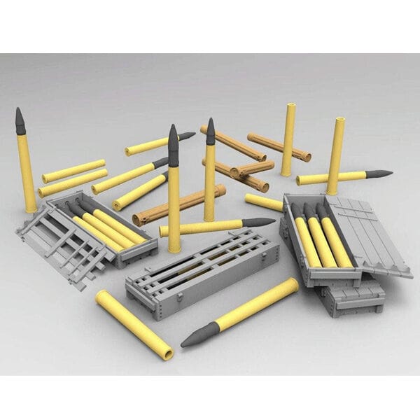 Gecko 1/16 German 7.5cm PaK40 AMMO BOXES WITH SHELLS SET Plastic Model Kit