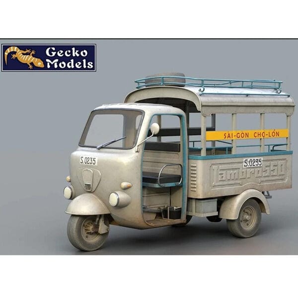 Gecko 1/35 1960-70s Saigon Shuttle Motor-Tricycle Plastic Model Kit