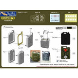 Gecko 1/35 Modern British 20L Fuel Can & Water Can Set Plastic Model Kit