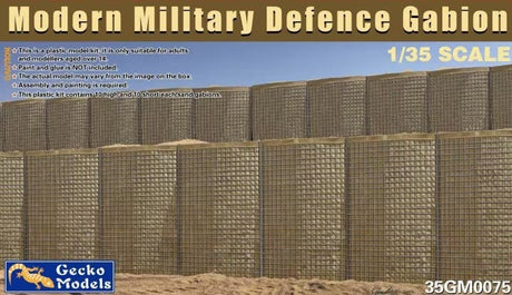 Gecko 1/35 Modern Military Sand Gabion Plastic Model Kit - Hobbytech Toys