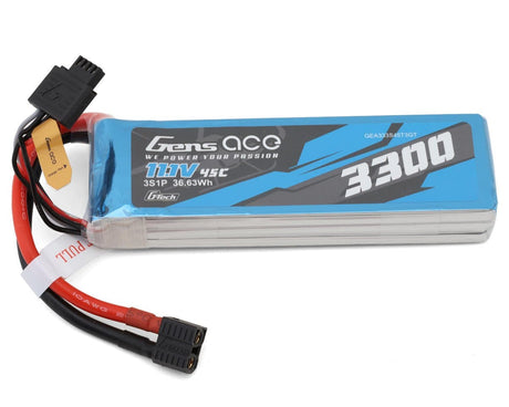 Gens Ace G - Tech 3S 3300mAh 45C 11.1V Soft Pack Lipo Battery (1TO3) - Hobbytech Toys
