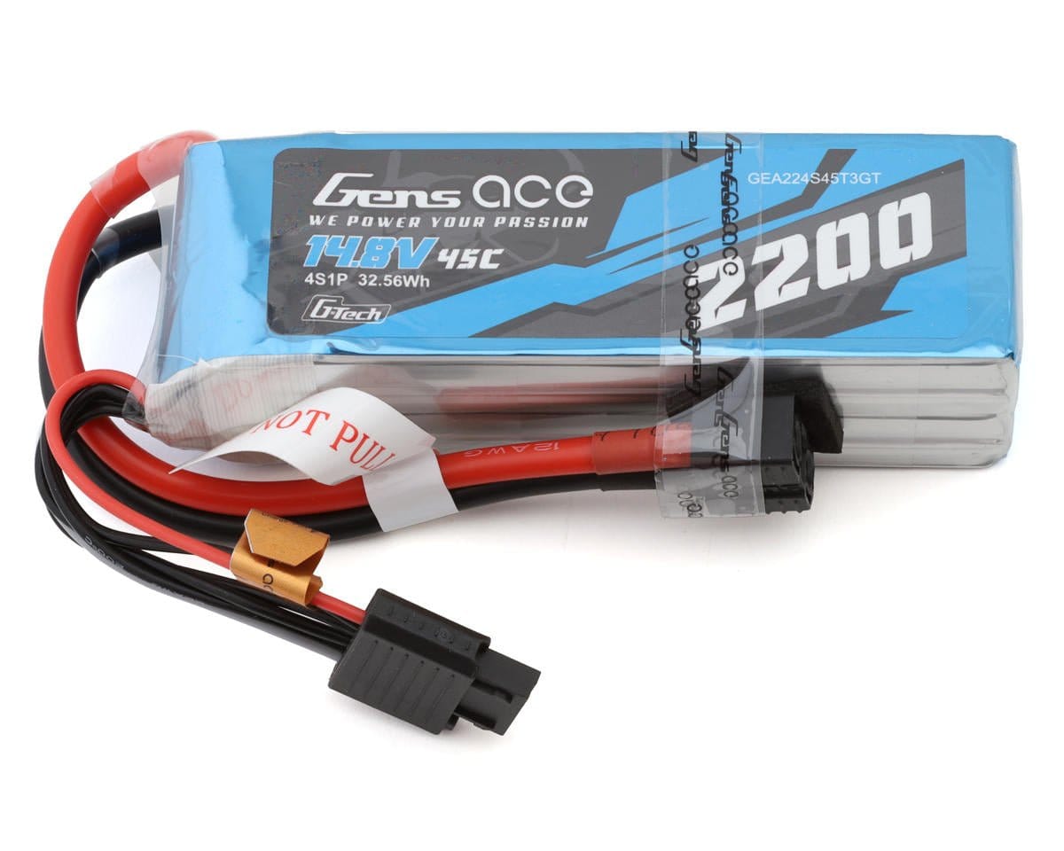 Gens Ace G - Tech 4S 2200mAh 45C 14.8V Soft Pack Lipo Battery (1TO3) - Hobbytech Toys