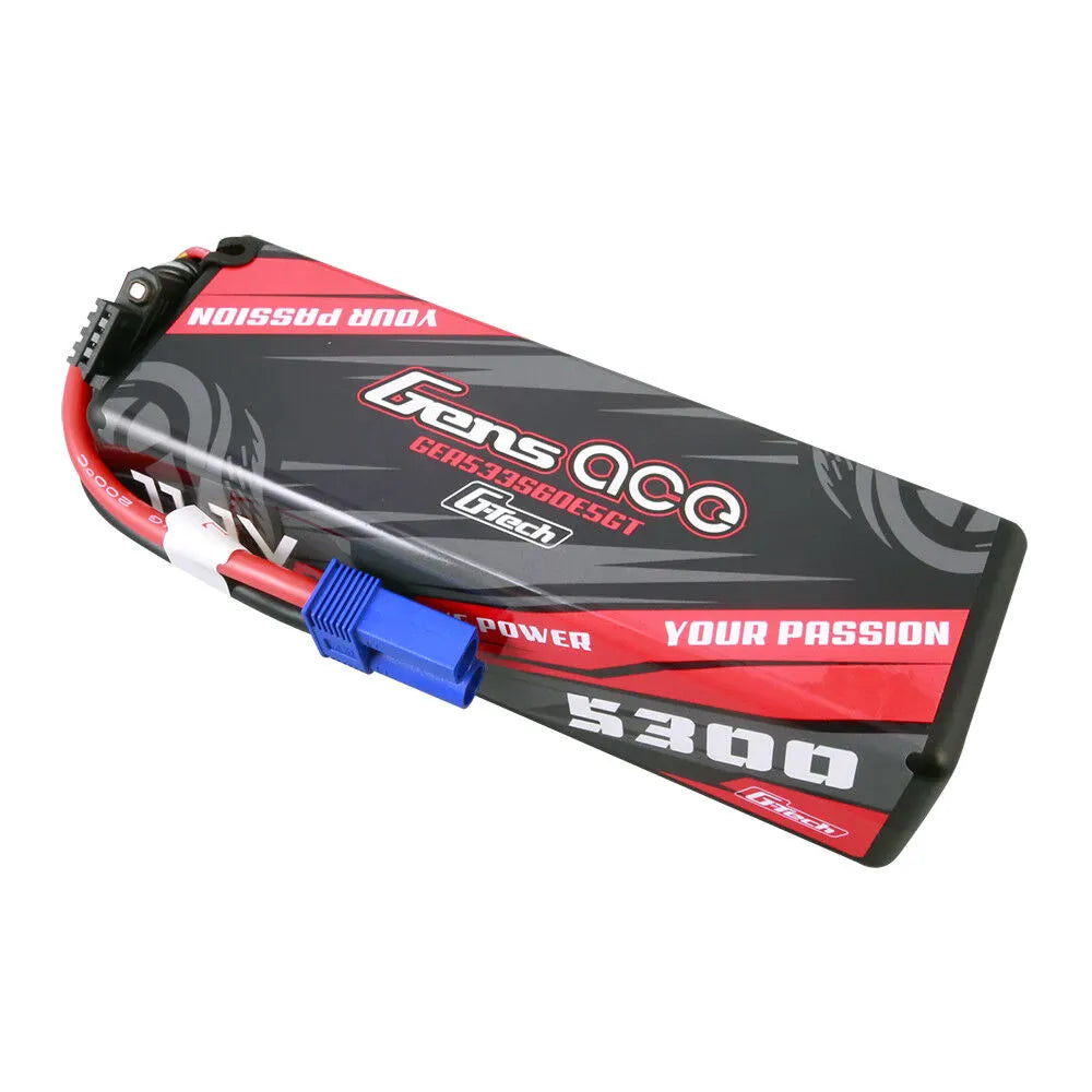 Gens Ace G-Tech 5300mAh 3S 11.1v 60C Hardcase Lipo Battery - EC5