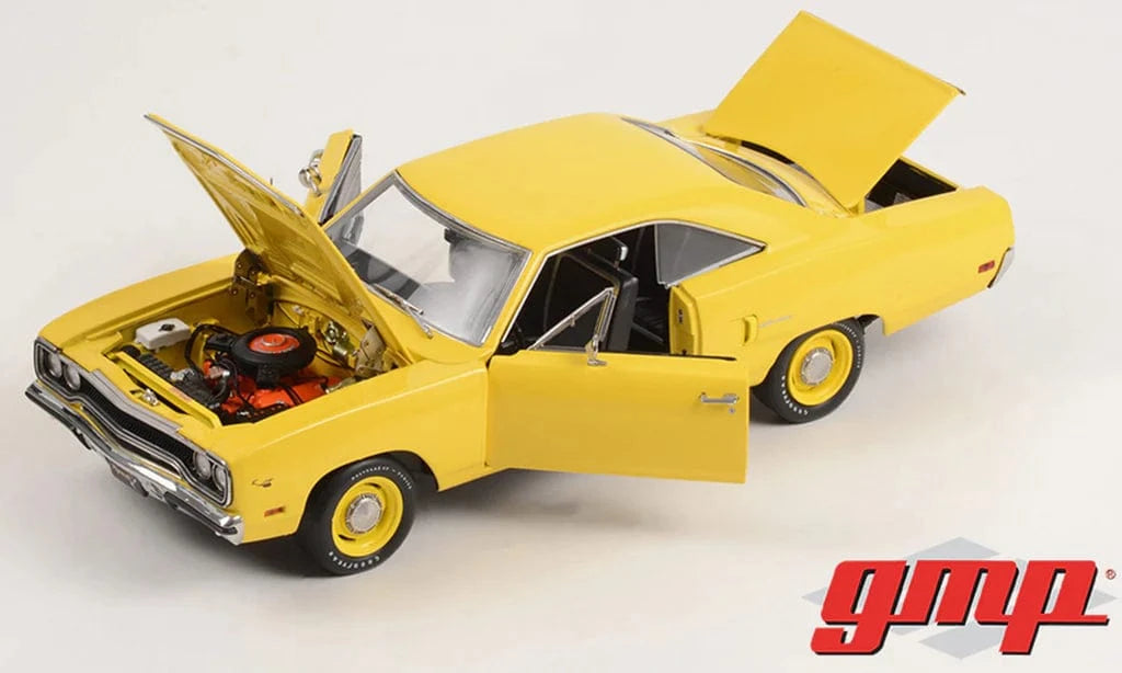 GMP 1/18 1970 Plymouth Road Runner - Lemon Twist Diecast Model