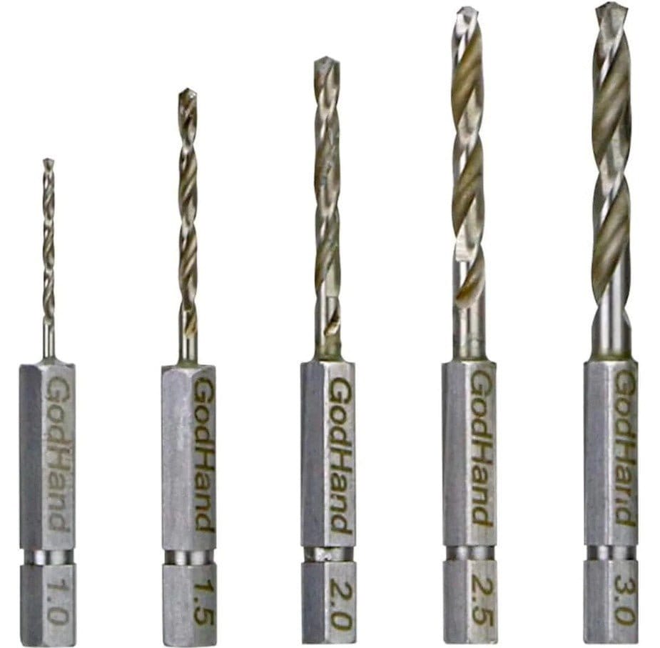 Godhand Drill Bits - Quick Attachable 5pc Set (Set B) - Hobbytech Toys