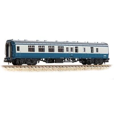 Graham Farish 374 - 188E N Scale BR Mk1 BSK Brake Second Corridor BR Blue & Grey - Hobbytech Toys