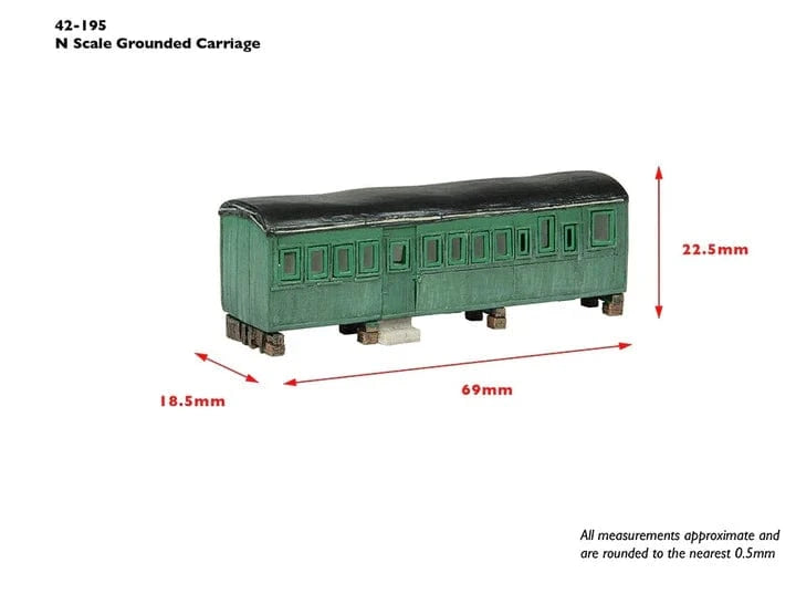 Graham Farish 42-195 N Scenecraft Grounded Carriage - Hobbytech Toys