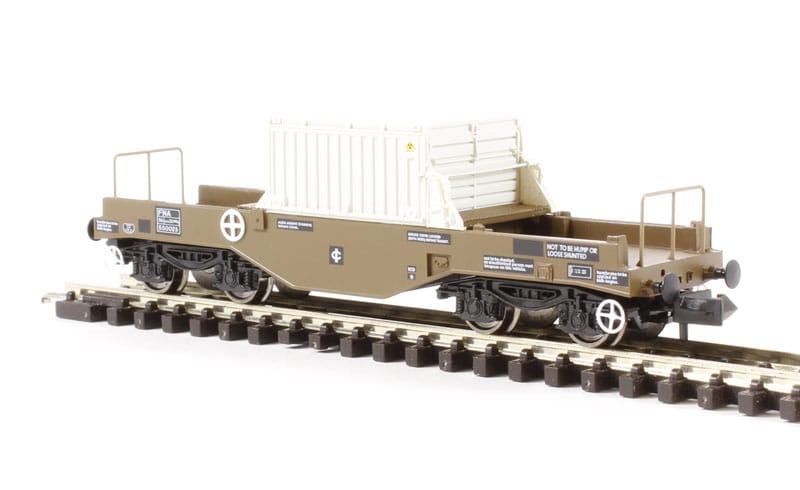 Graham Farish N Scale BR FNA Nuclear Flask Wagon with Flat Floor