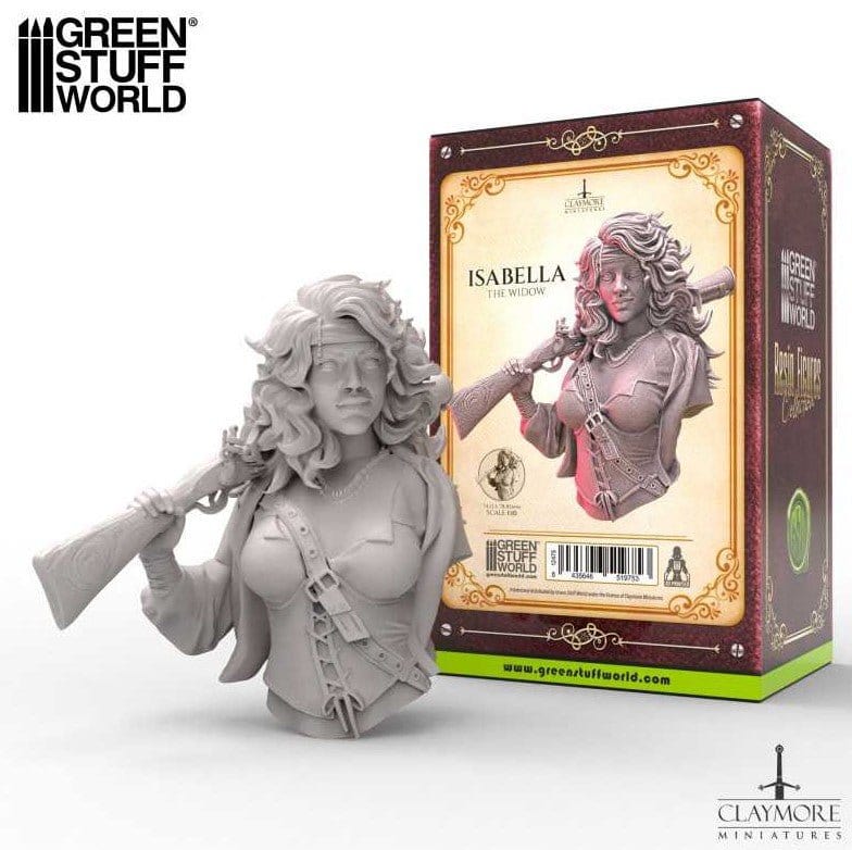 Green Stuff World 3D Printed - Isabella The Widow - Bust - Hobbytech Toys
