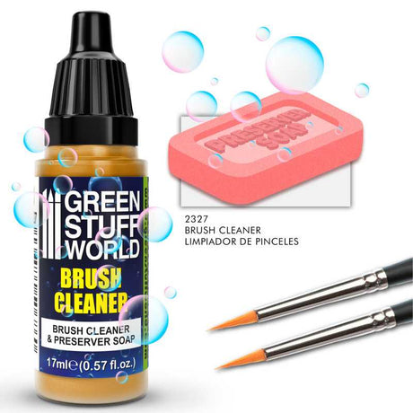 Green Stuff World Brush Cleaner and Preserver Soap 17ml - Hobbytech Toys