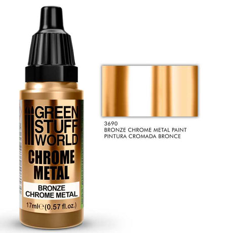 Green Stuff World Chrome Metal Paint - Bronze Color 17ml - Hobbytech Toys