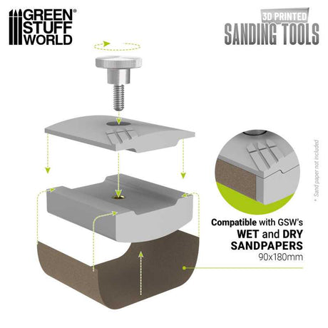 Green Stuff World Curved Sanding Block 45 mm wide