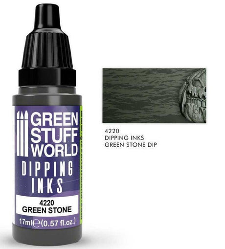 Green Stuff World Dipping ink 17 ml - GREEN STONE DIP - Hobbytech Toys