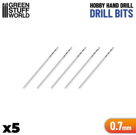 Green Stuff World Drills Bits 0.7 mm (5 Pack) - Hobbytech Toys