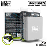 Green Stuff World Flexible Sand Pads 100x80mm - 5mm - Grit #2000 GREY (5pcs