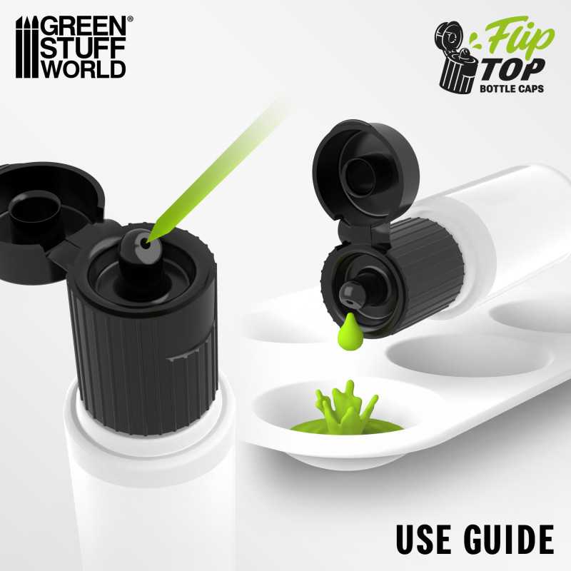 Green Stuff World Flip-top Dropper Caps (10pcs)