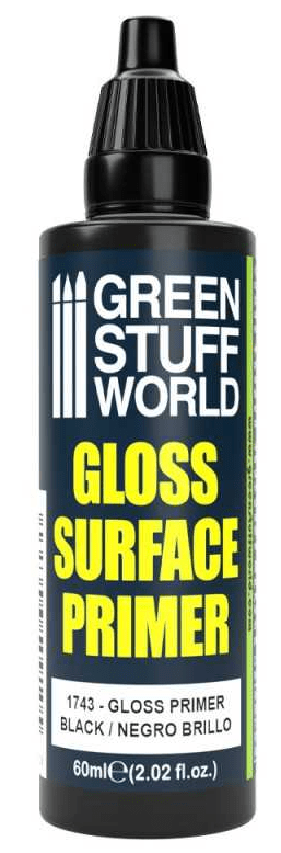 Green Stuff World GLOSS SURFACE PRIMER BLACK 60 ml - Hobbytech Toys