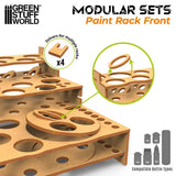 Green Stuff World Modular Paint Rack - FRONT - Hobbytech Toys