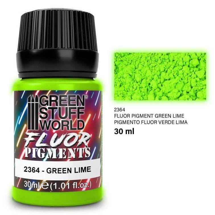 Green Stuff World Paint Pot - FLUOR GREEN LIME pigments 30ml - Hobbytech Toys