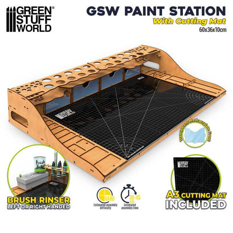 Green Stuff World Painting Station with Cutting Mat - Hobbytech Toys