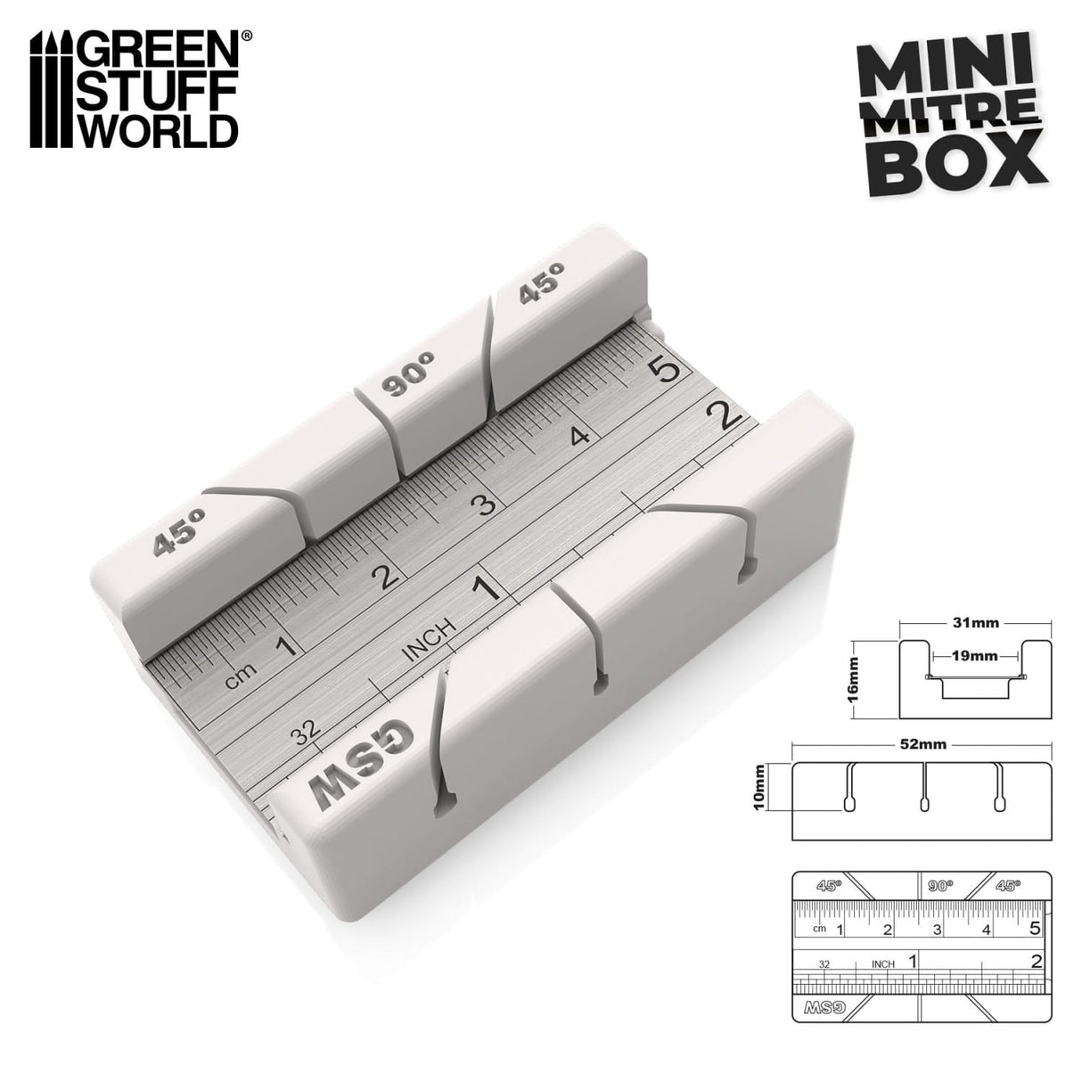 Green Stuff World Resin Mini Mitre Box
