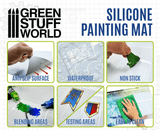 Green Stuff World Silicone Painting Mat 600x400mm - Hobbytech Toys