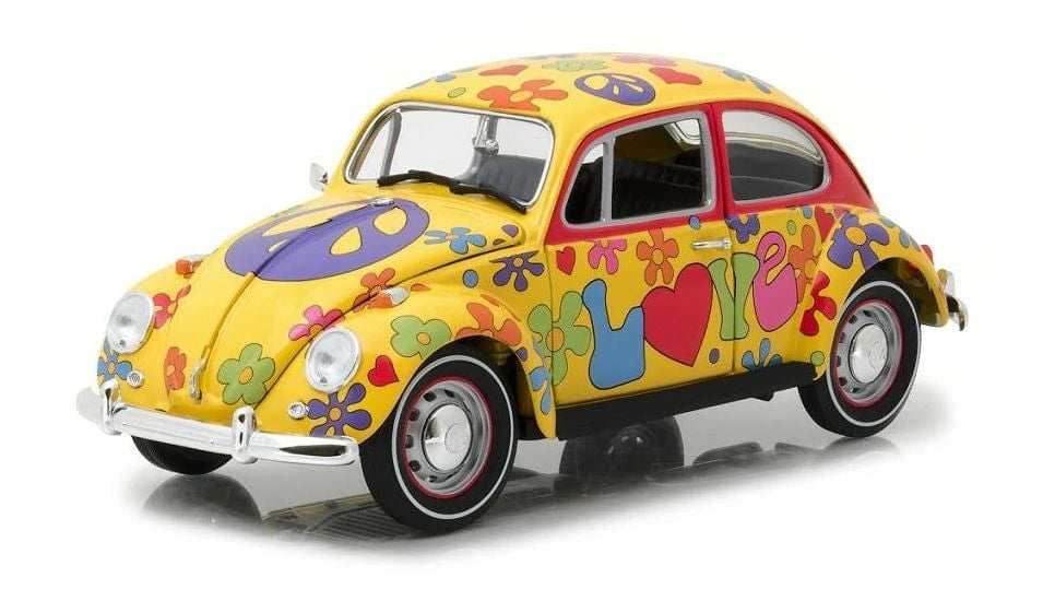Greenlight 1/18 1967 Volkswagen Beetle Hippie Peace and Love