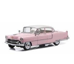 Greenlight 1/18 Elvis 1955 Cadillac Fleetwood Pink with White Roof Diecast Model