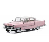 Greenlight 1/18 Elvis 1955 Cadillac Fleetwood Pink with White Roof Diecast Model