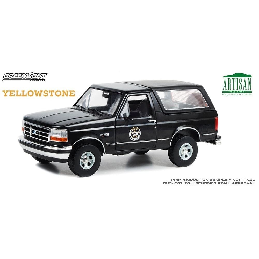 Greenlight 1/18 Yellowstone 1992 Ford Bronco - Montana Livestock Association Diecast Model