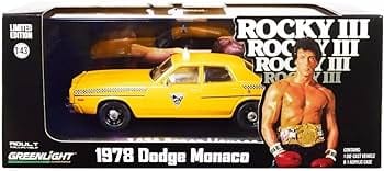Greenlight 1/24 Rocky III (1982) 1978 Dodge Monaco - City Cab Co. Movie - Hobbytech Toys