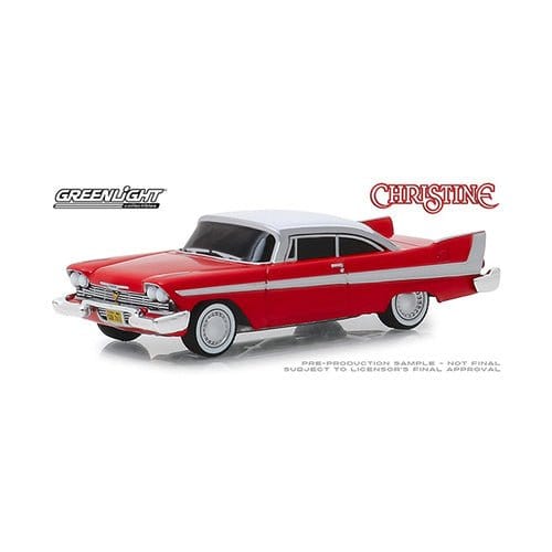 Greenlight 1/64 Christine (1983) - 1958 Plymouth Fury (Evil Version with Blacked Out Windows) - Hobbytech Toys