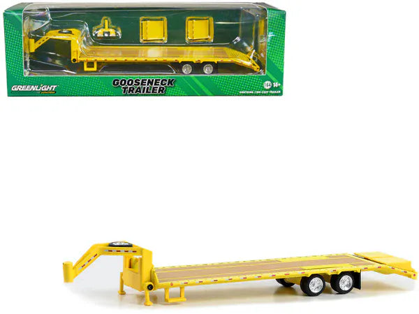 Greenlight 1/64 Yellow Gooseneck Trailer