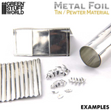 Green Stuff World Flexible TIN PEWTER Metal Foil - 10x45cm - Hobbytech Toys