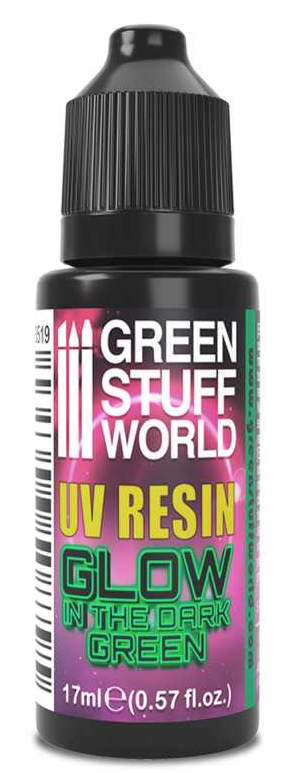Green Stuff World UV RESIN 17ml (Glow in the Dark) GREEN - Hobbytech Toys