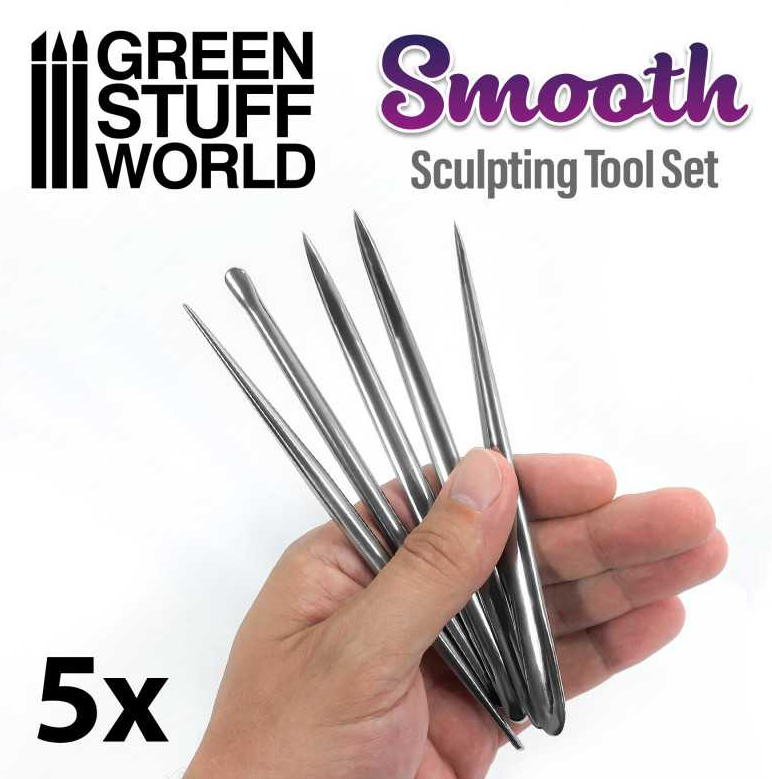 Green Stuff World Smooth Sculpting Tools Set (5pcs) - Hobbytech Toys