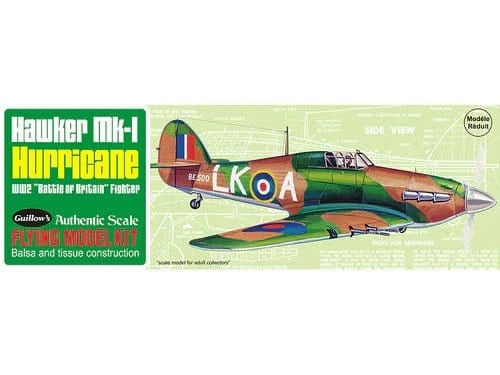Guillows Hurricane Balsa Plane Model Kit - Hobbytech Toys
