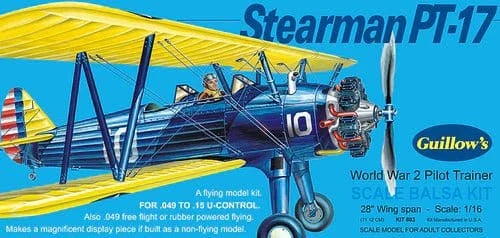 Guillows PT - 17 Balsa Plane Model Kit - Hobbytech Toys