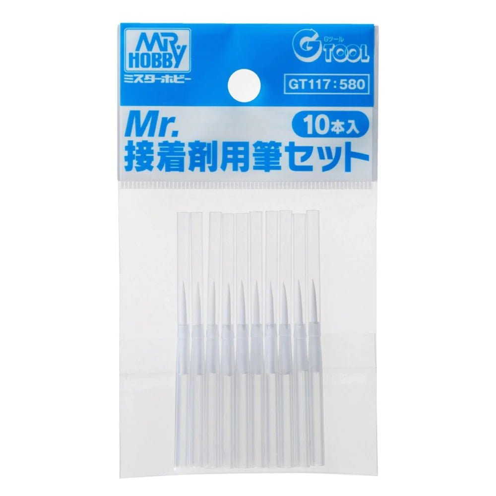 Gunze GT117 Mr Cement Fine Brush Set (10pcs) - Hobbytech Toys