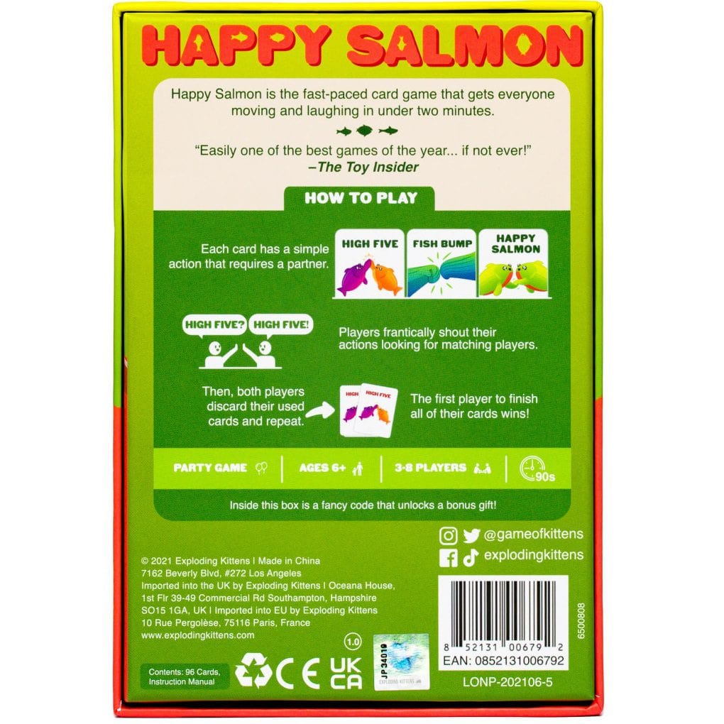 Happy Salmon (By Exploding Kittens) - Hobbytech Toys