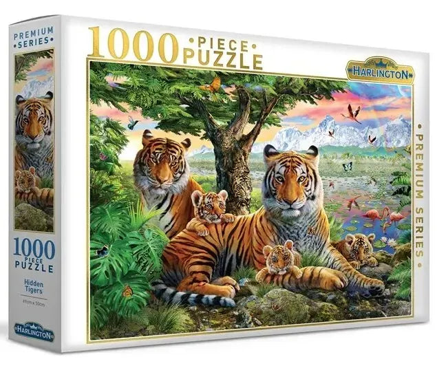 Harlington 1000pc Puzzle - Tigers Jungle