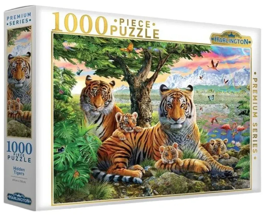 Harlington Premium 1000pc Puzzle - Hidden Tigers