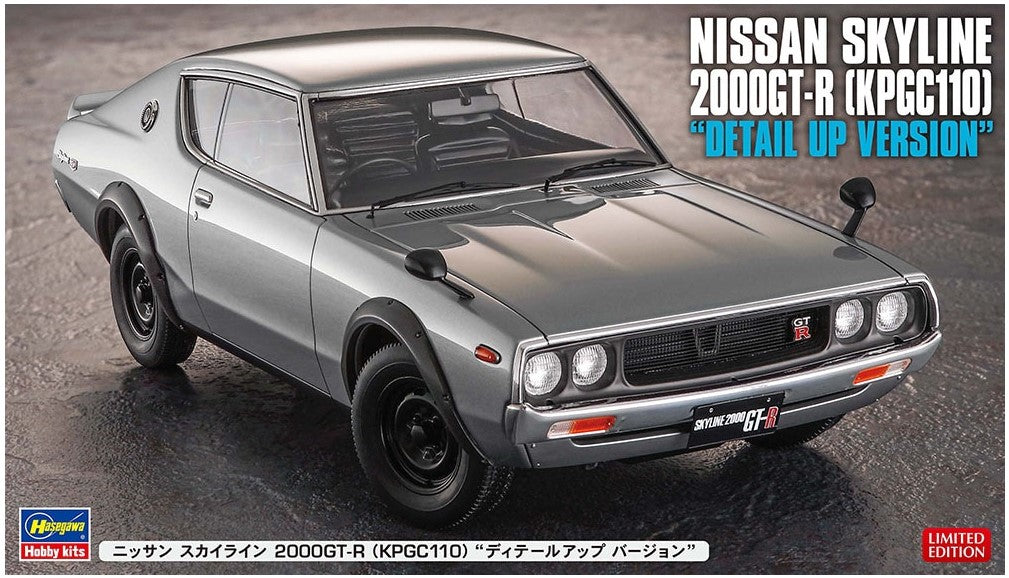 Hasegawa 1/24 Nissan Skyline 2000GT-R (KPGC110) Detail Up Version Plastic Model Kit [H52406]