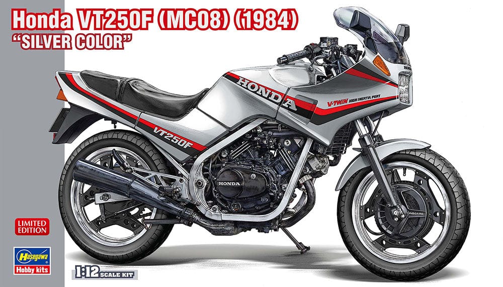 Hasegawa 1/12 Honda VT250F (MC08) 2.00 (1984) Silver Plastic Model Kit