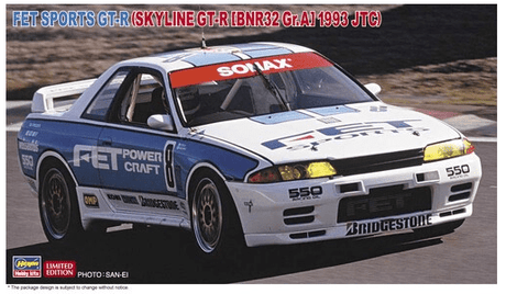 Hasegawa 1/24 FET Sports GT - R (Skyline GT - R [BNR32 Gr.A] 1993 JTC) Plastic Model Kit [20723] - Hobbytech Toys