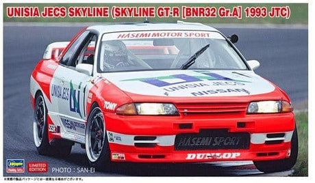 Hasegawa 1/24 Unisia JECS Skyline (Skyline GT - R [BNR32 Gr.A] 1993 JTC) Plastic Model Kit [H20705] - Hobbytech Toys