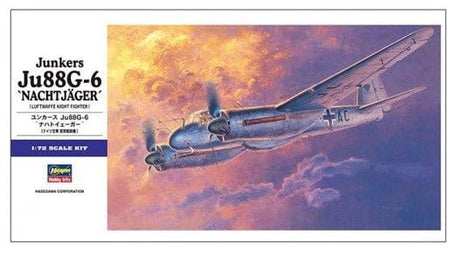 Hasegawa 1/72 Junkers Ju88G - 6 Night Fighter Plastic Model Kit - Hobbytech Toys
