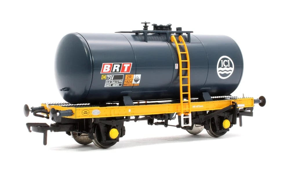 Heljan OO Scale Tank Wagon ICI Grey/Orange TSV No. 384 B Tank