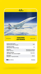 Heller 1/125 Concorde Air France Plastic Model Kit
